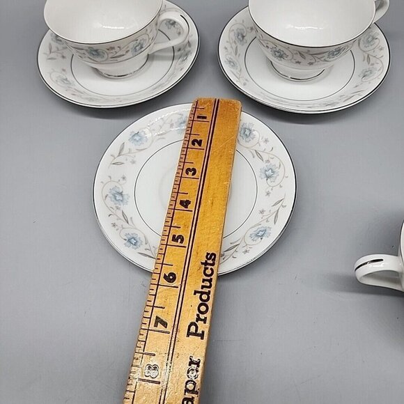 Vintage English Garden Fine China 1221 Japan TEA CUP & SAUCER Set Of 3 - Picture 4 of 6